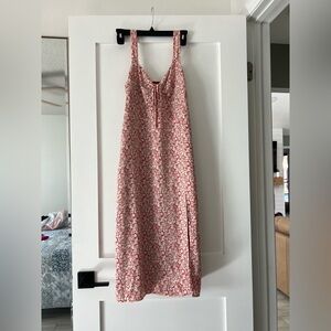 Abercrombie & Fitch Midi Floral Sun Dress With Slit Size Small